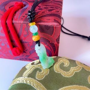 Certified Natural Burmese Jadeite Jade Pendant